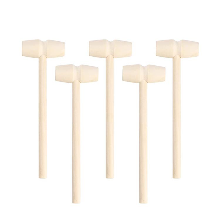 Natural Wood Hammer for Kids Toys Crab Lobster Mallets